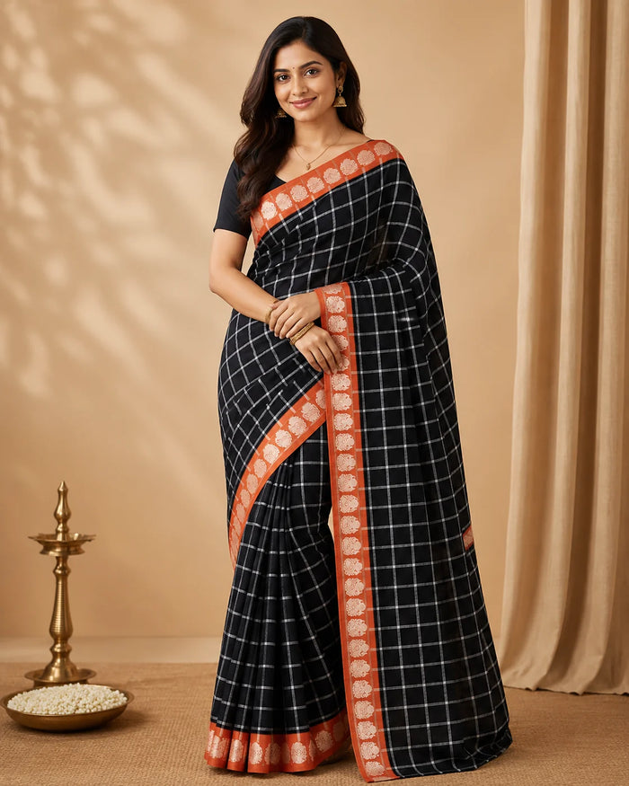 Checked Sungudi Sarees