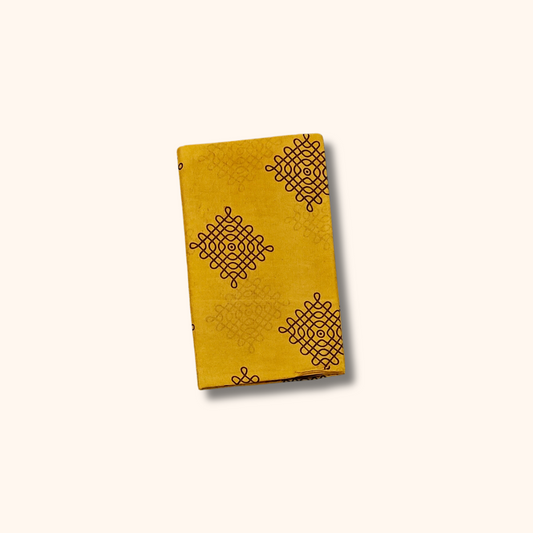 Mustard Yellow Sungudi Cotton Saree with Maroon Border