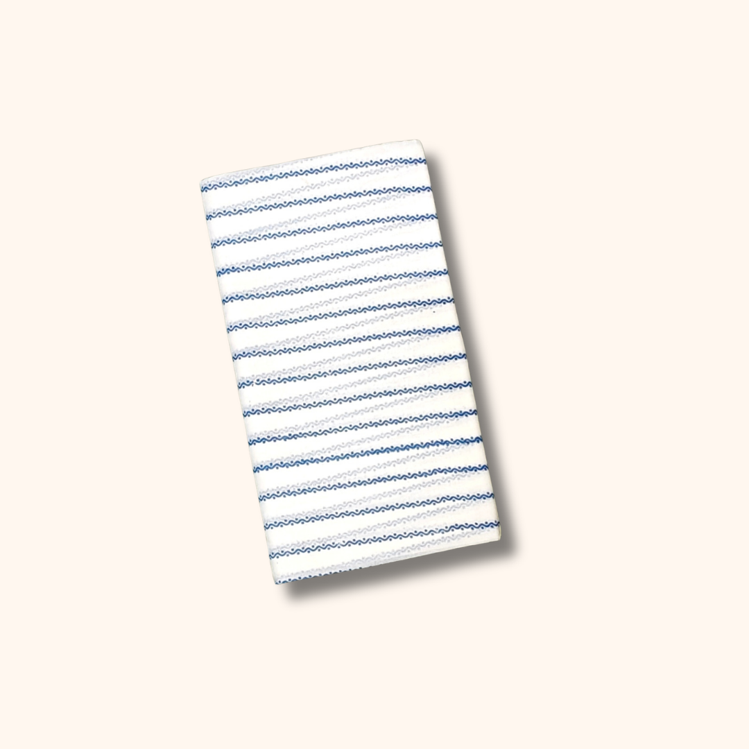 Classic White & Blue Sungudi Cotton Saree