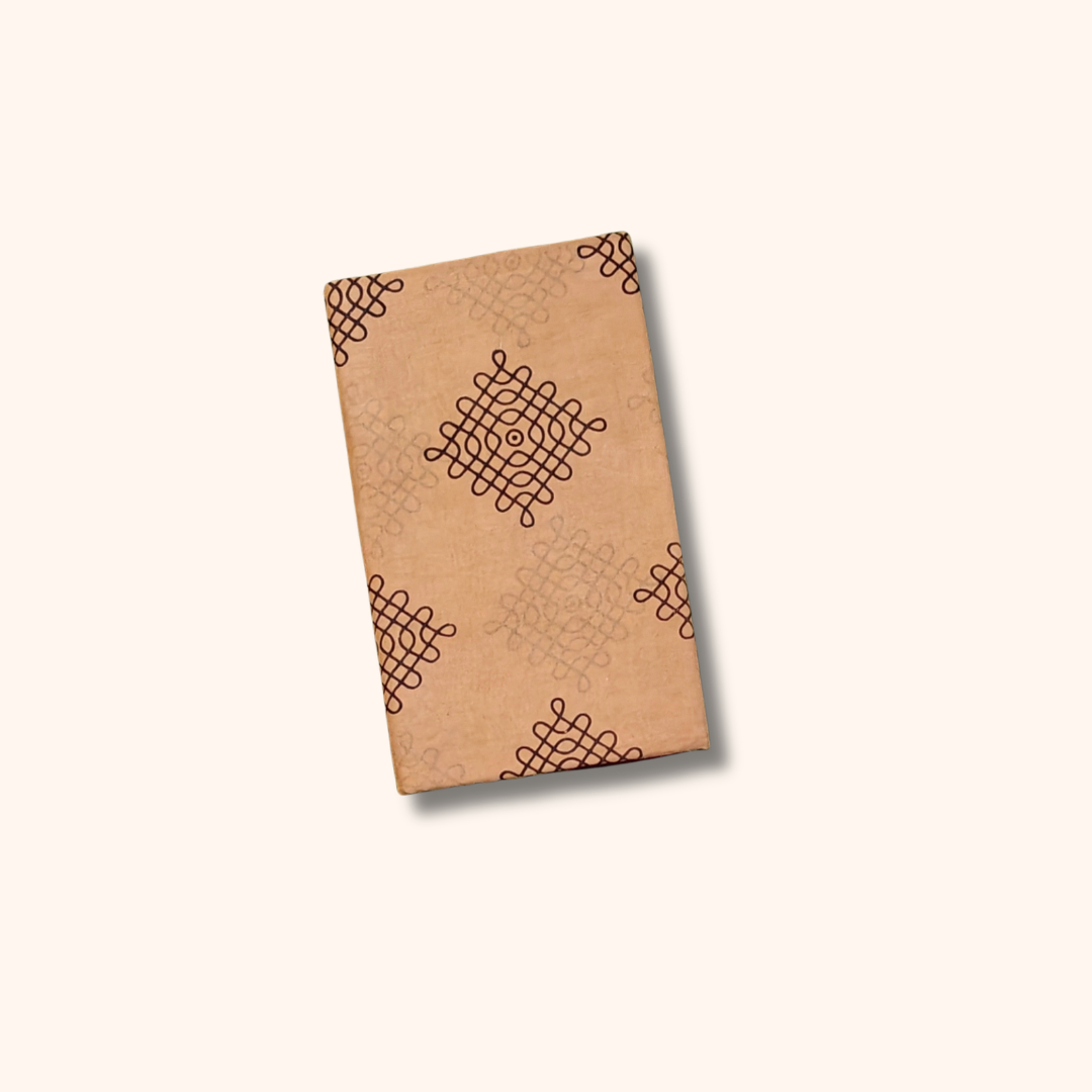 Cream Sungudi Cotton Saree with Maroon Border