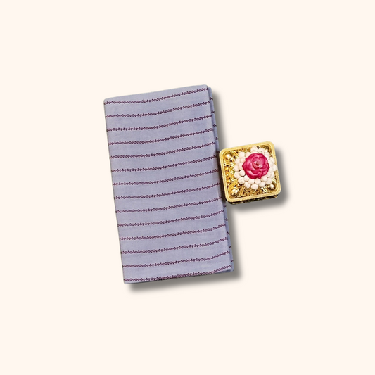 Light Grey Cotton Saree with Traditional Maroon Border Design