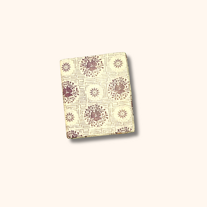 120s Count Vayal Cotton Saree in Off White with Brown Geometric Floral Print