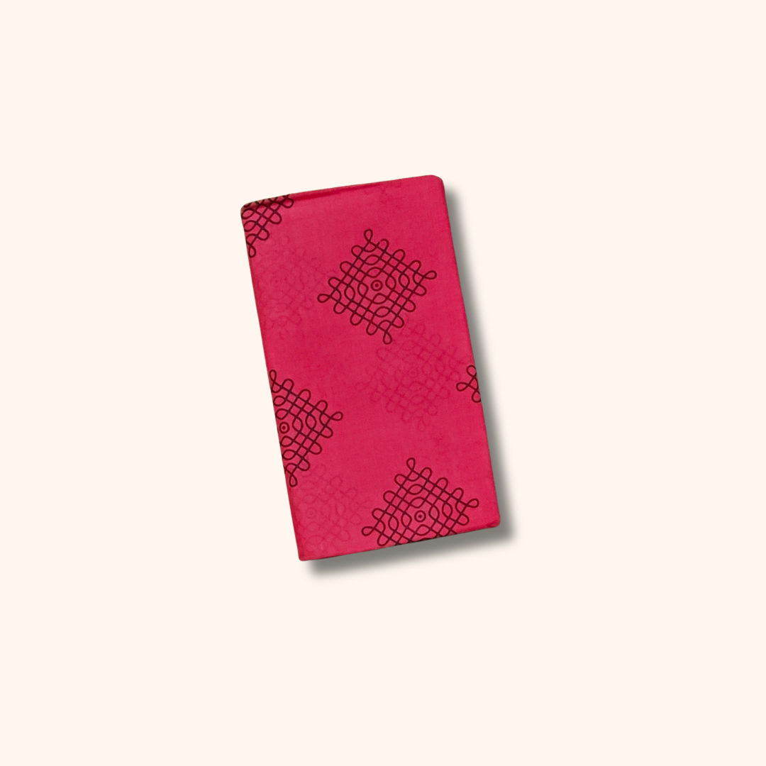 Rani Pink Sungudi Cotton Saree with Maroon Border