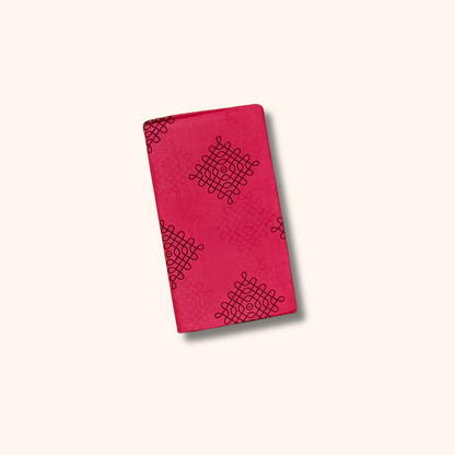 Rani Pink Sungudi Cotton Saree with Maroon Border