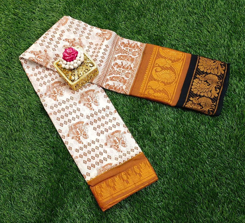 Traditional Retta Petta Sungudi –  Double Border Beauty