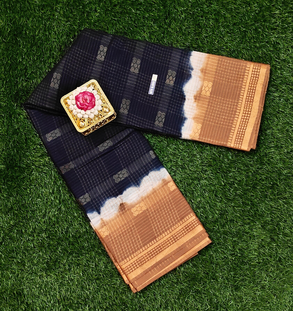 Border crafted with fine thread weaving Subgudi Multicolour Saree