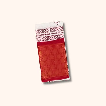 White Kolam Sungudi Cotton Saree with Geometric Border