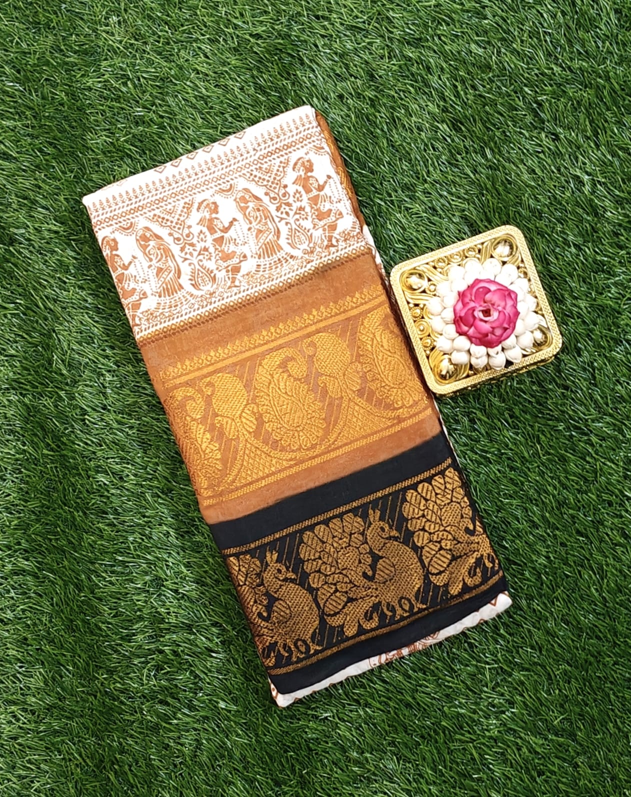 Traditional Retta Petta Sungudi –  Double Border Beauty