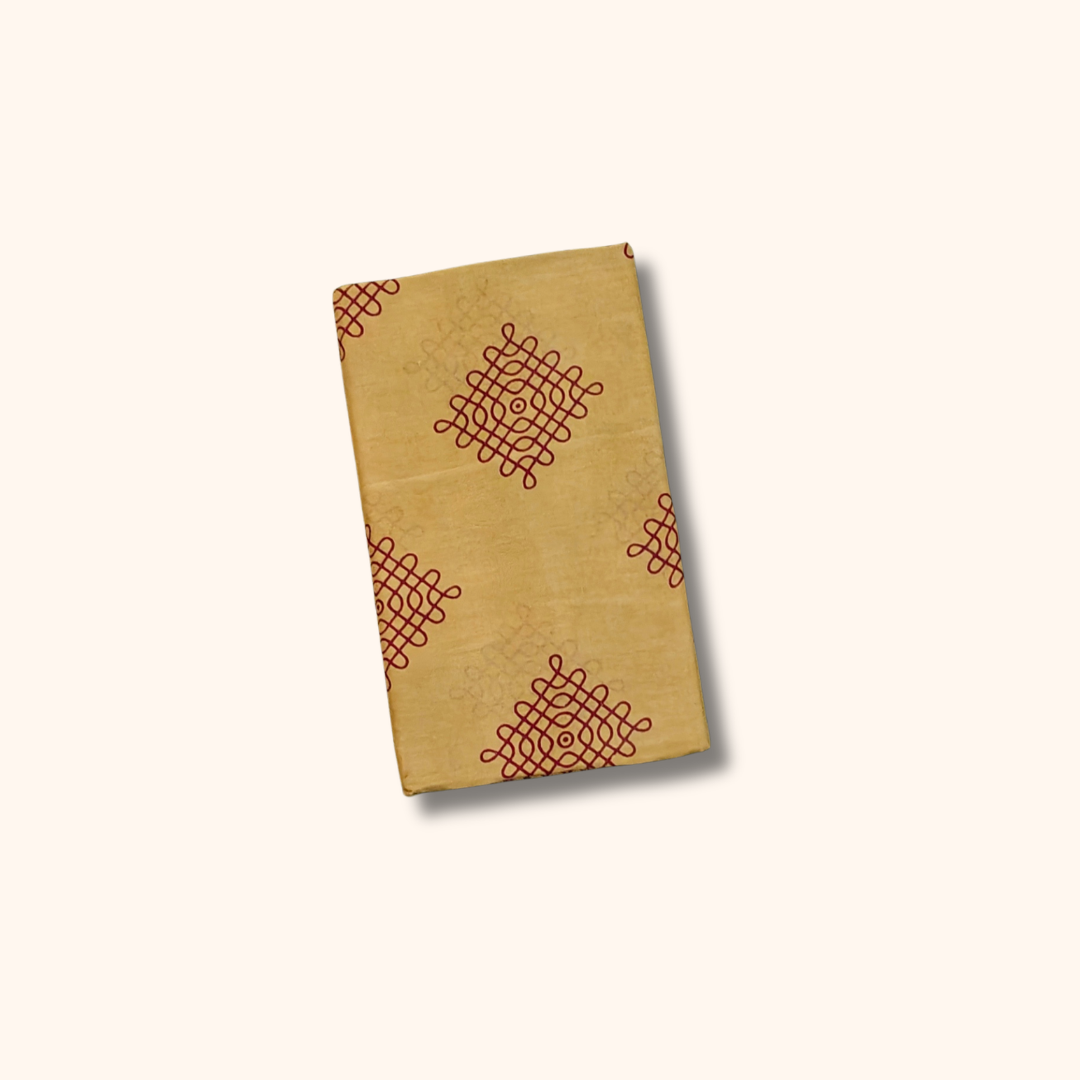 Cream Sungudi Cotton Saree with Red Border