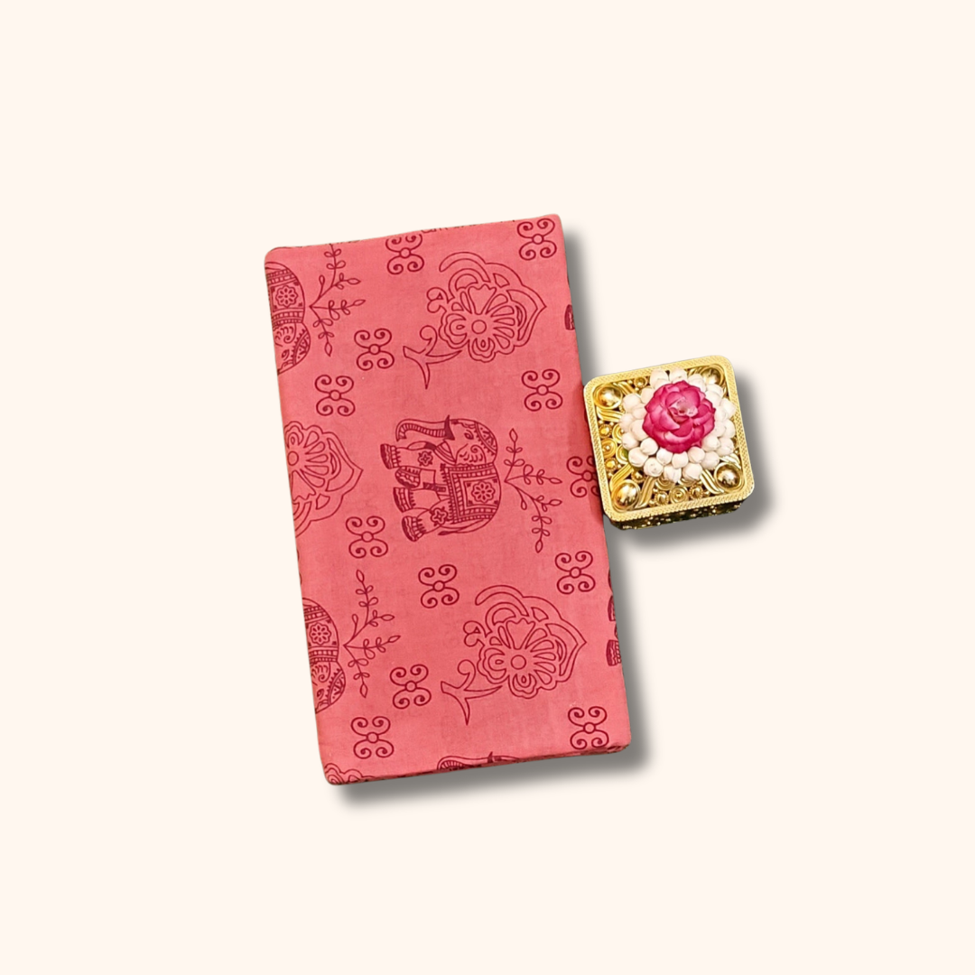 Beautiful Pink Sungudi Cotton Saree with Elephant Print Design
