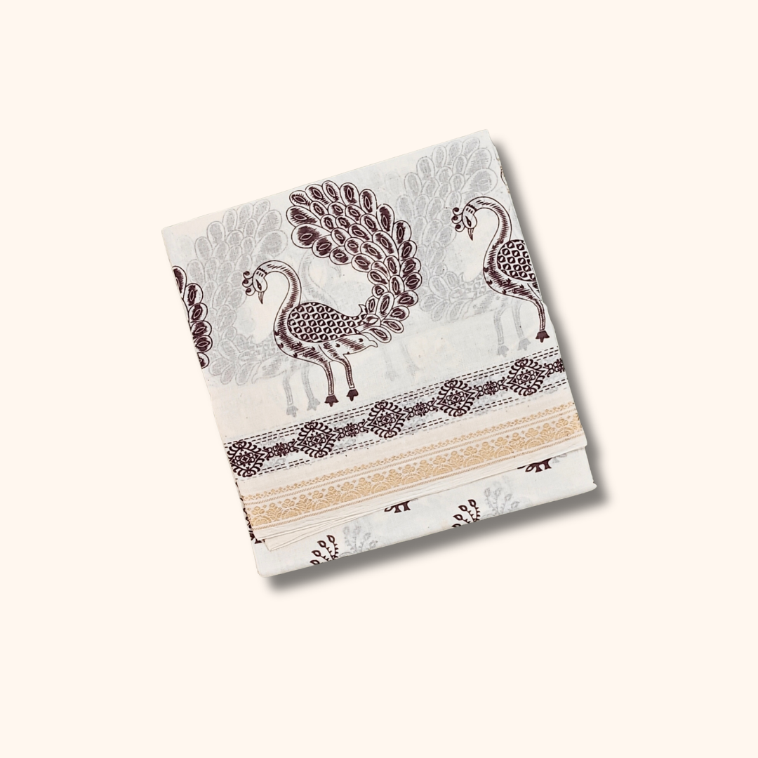 White & Maroon Traditional Design with Elegant Border