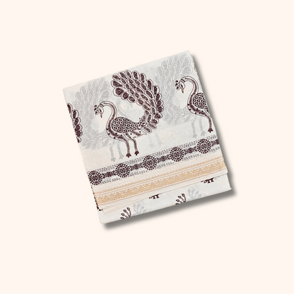 White & Maroon Traditional Design with Elegant Border