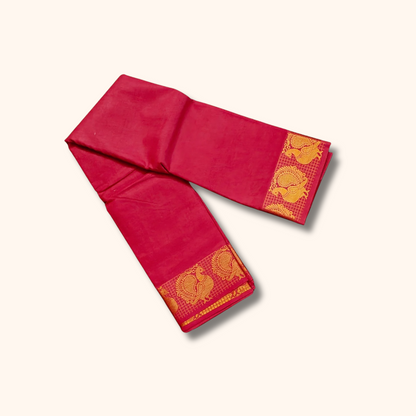 Red Pure Cotton Saree with Running Blouse