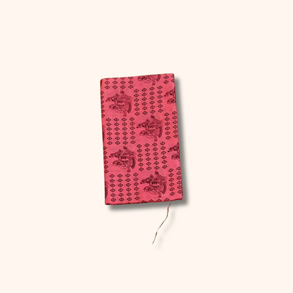 Pink Cotton Saree with Traditional Dancing Figure Motifs & Zari Border – Without Blouse