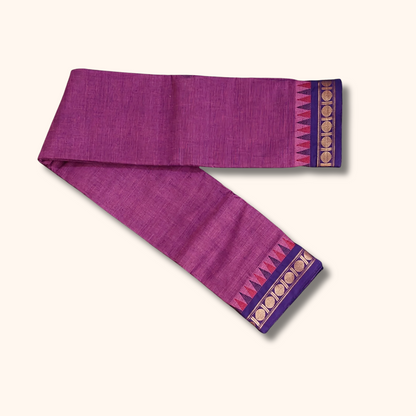 Purple Thread Work Zari Chettinad Cotton Saree