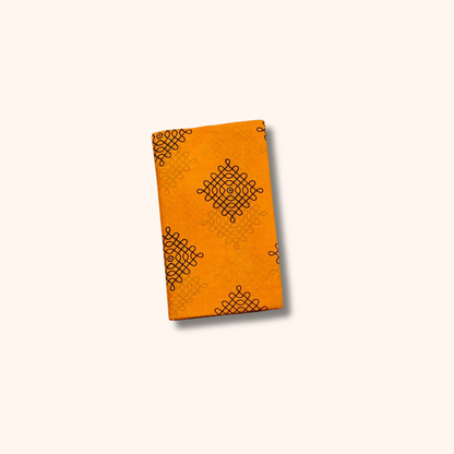 Mustard Yellow Kolam Design Sungudi Saree with Green Border – No Blouse