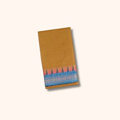 Authentic Mustard Chettinad Cotton Saree