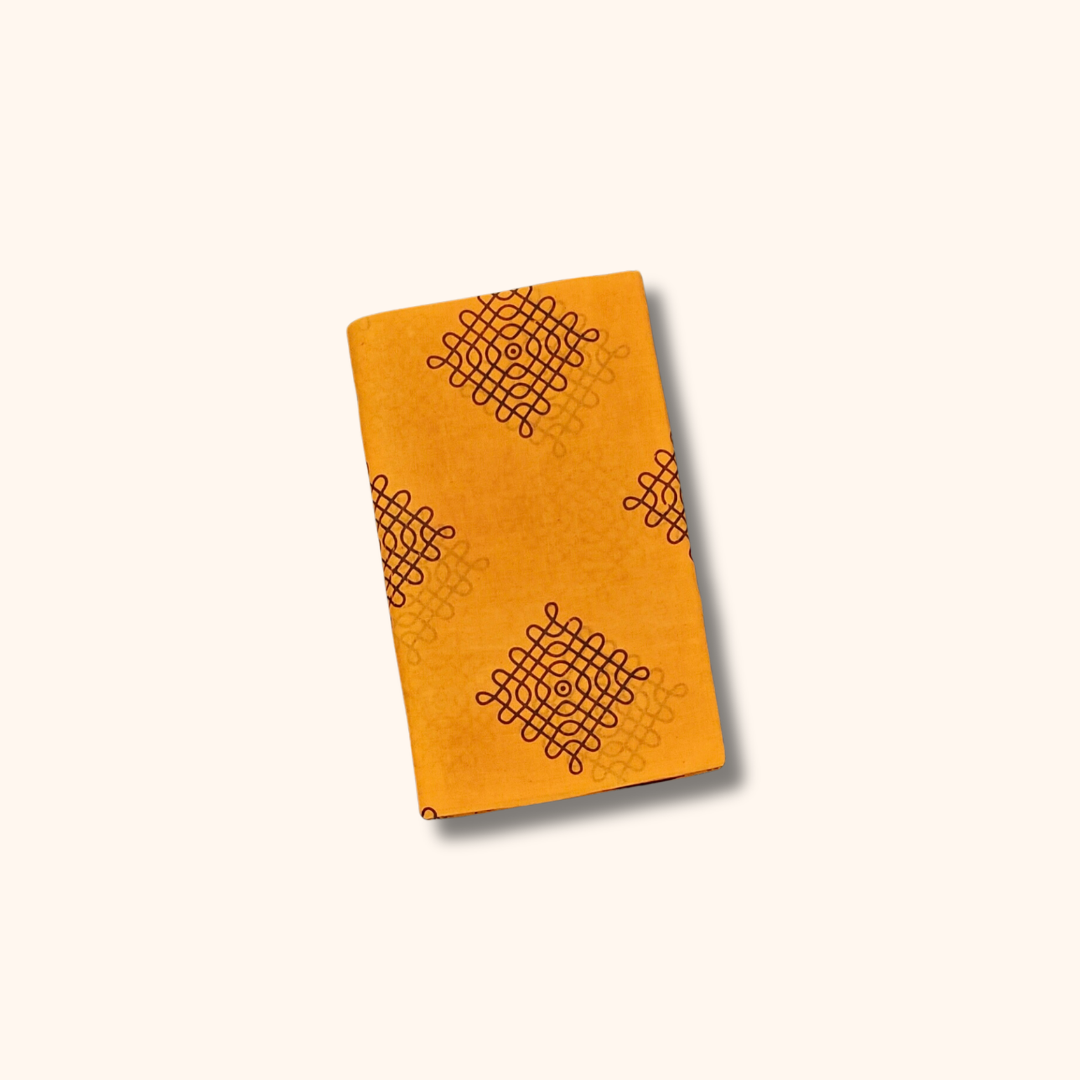 Mustard Yellow Sungudi Cotton Saree with Maroon Border