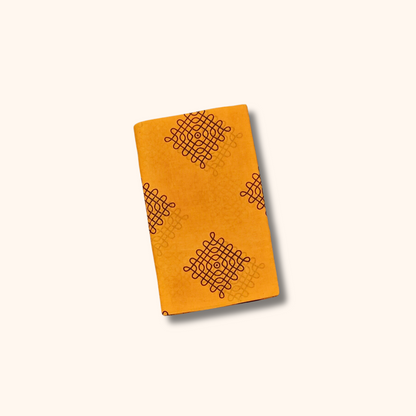 Mustard Yellow Sungudi Cotton Saree with Maroon Border