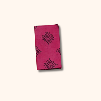 Rani Pink Pure Cotton Sungudi Saree with Maroon Traditional Border