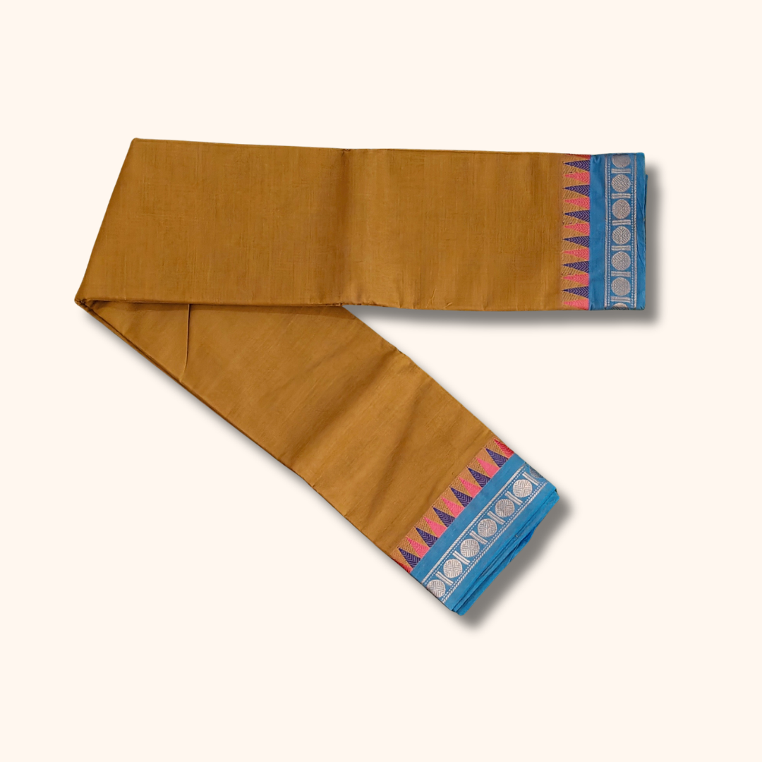 Authentic Mustard Chettinad Cotton Saree