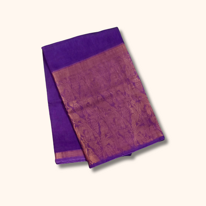 Royal Purple Vasigara Design Cotton Saree
